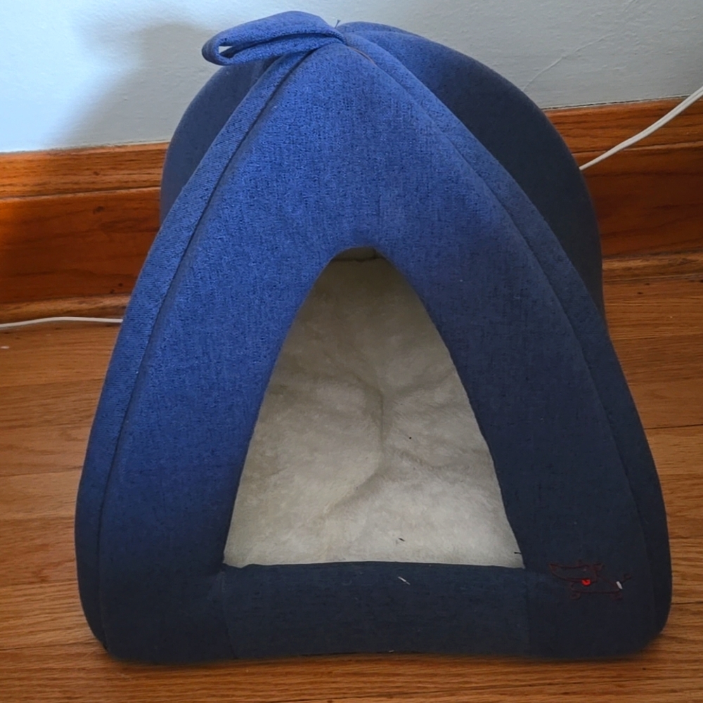 Navy Blue Pet Tent-Soft Bed for Dog Cat - Navy, 16" x 16" x H:14"(Medium)